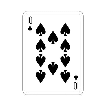 10 of Spades Playing Card STICKER Vinyl Die-Cut Decal 6 Inch - The Sticker Space
