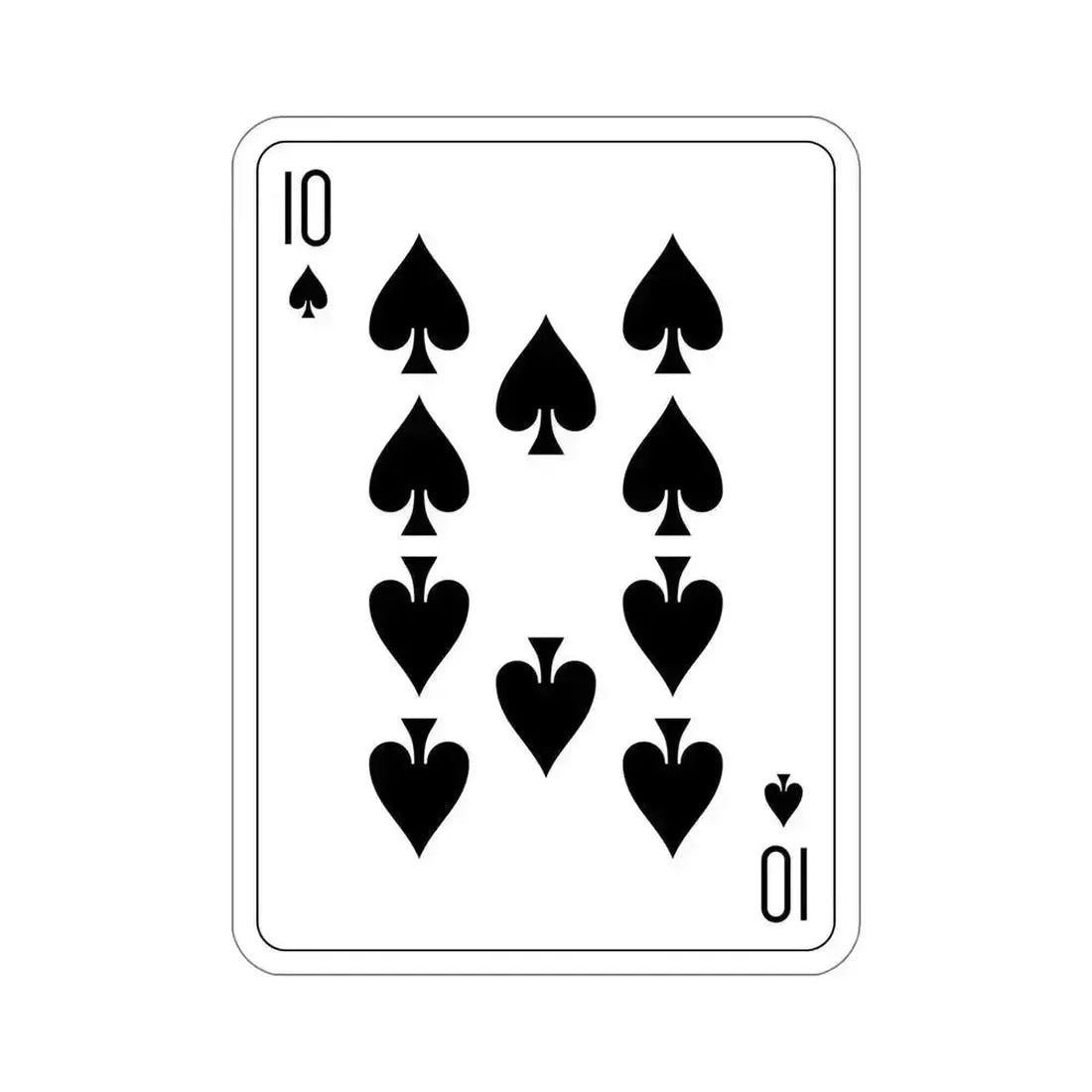10 of Spades Playing Card STICKER Vinyl Die-Cut Decal 6 Inch - The Sticker Space