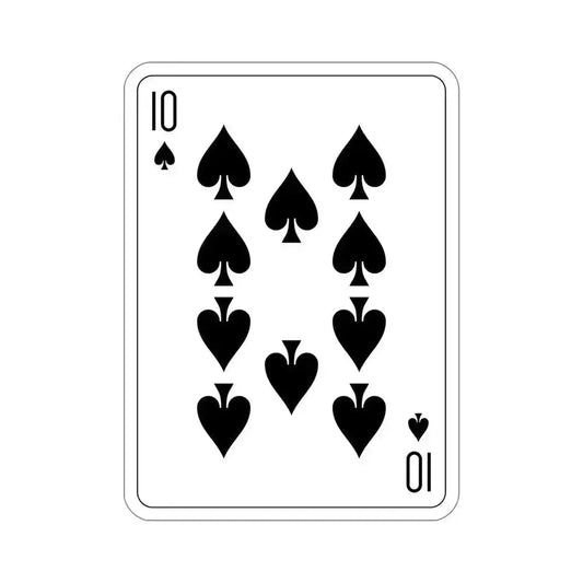 10 of Spades Playing Card STICKER Vinyl Die-Cut Decal 6 Inch - The Sticker Space