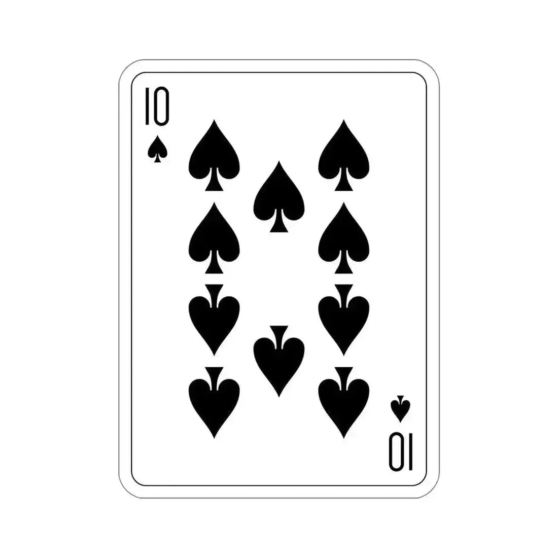 10 of Spades Playing Card STICKER Vinyl Die-Cut Decal - The Sticker Space