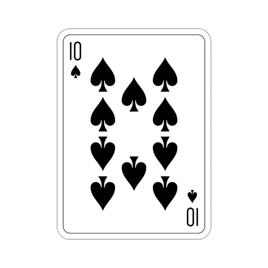 10 of Spades Playing Card STICKER Vinyl Die-Cut Decal - The Sticker Space