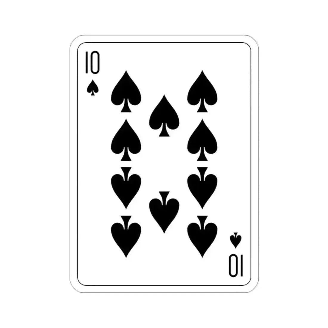 10 of Spades Playing Card STICKER Vinyl Die-Cut Decal - The Sticker Space