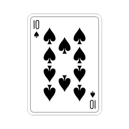 10 of Spades Playing Card STICKER Vinyl Die-Cut Decal - The Sticker Space