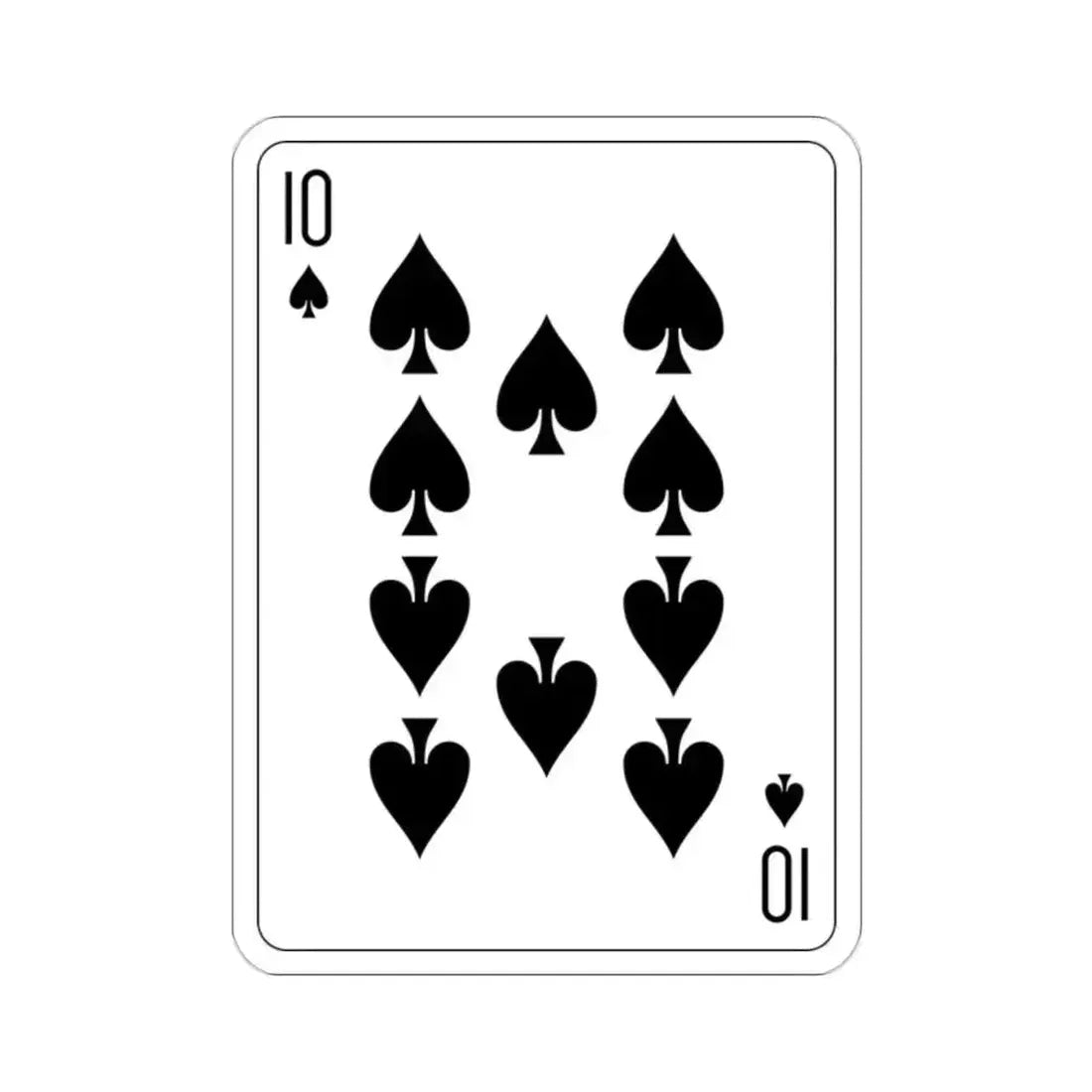 10 of Spades Playing Card STICKER Vinyl Die-Cut Decal - The Sticker Space