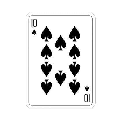 10 of Spades Playing Card STICKER Vinyl Die-Cut Decal - The Sticker Space