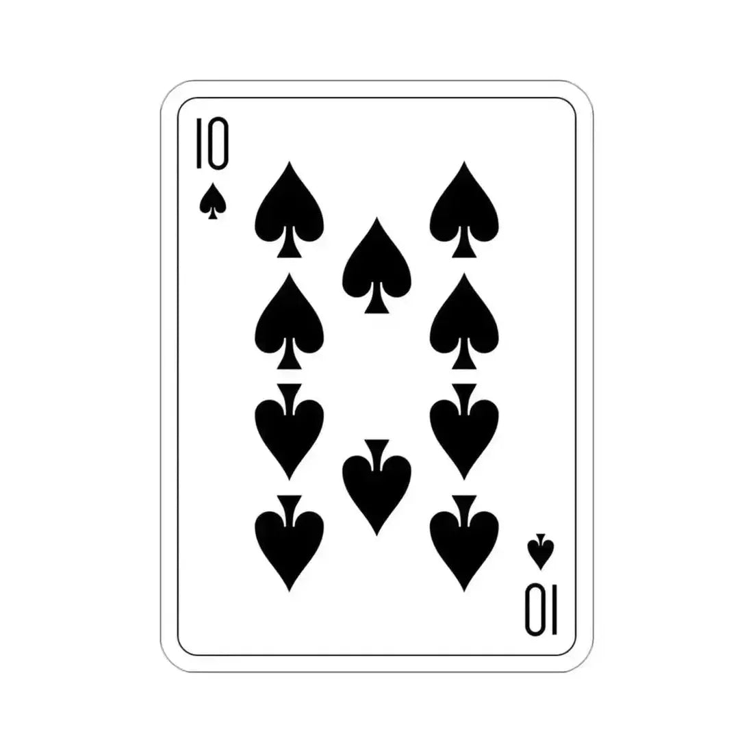 10 of Spades Playing Card STICKER Vinyl Die-Cut Decal - The Sticker Space