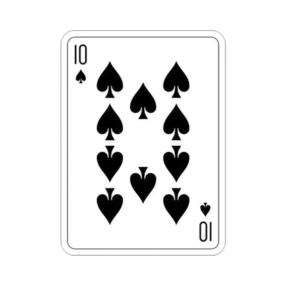 10 of Spades Playing Card STICKER Vinyl Die-Cut Decal - The Sticker Space