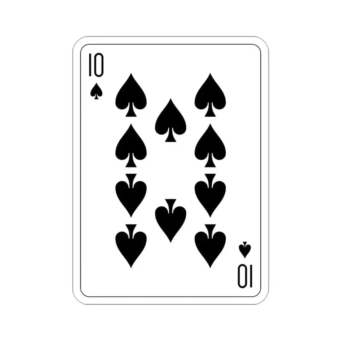 10 of Spades Playing Card STICKER Vinyl Die-Cut Decal - The Sticker Space