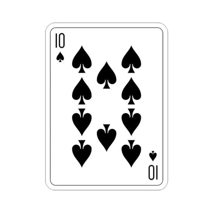 10 of Spades Playing Card STICKER Vinyl Die-Cut Decal - The Sticker Space