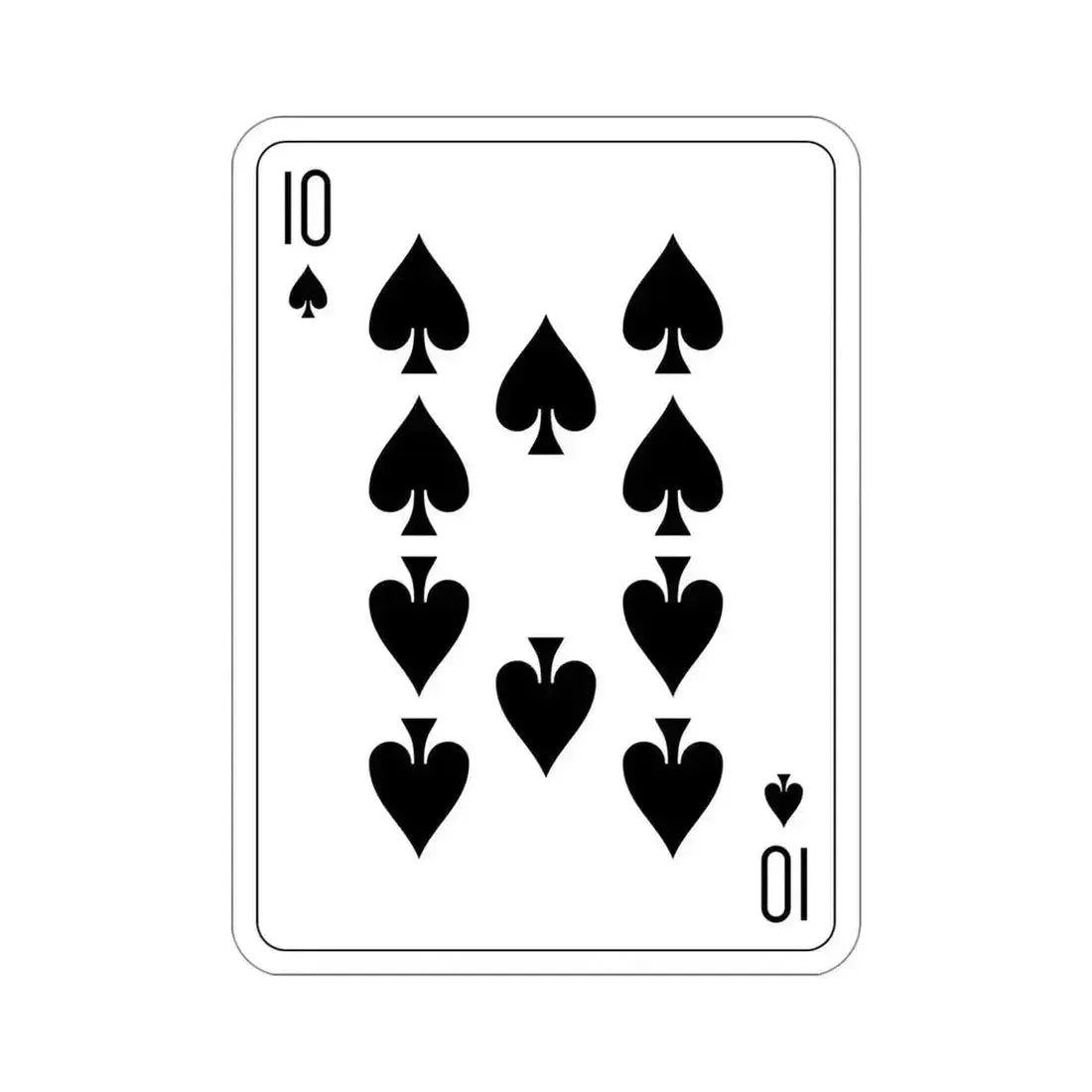 10 of Spades Playing Card STICKER Vinyl Die-Cut Decal - The Sticker Space