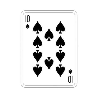 10 of Spades Playing Card STICKER Vinyl Die-Cut Decal - The Sticker Space