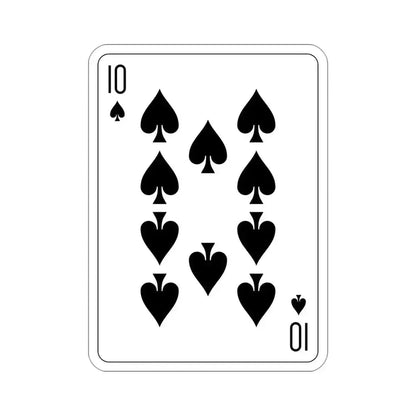 10 of Spades Playing Card STICKER Vinyl Die-Cut Decal - The Sticker Space