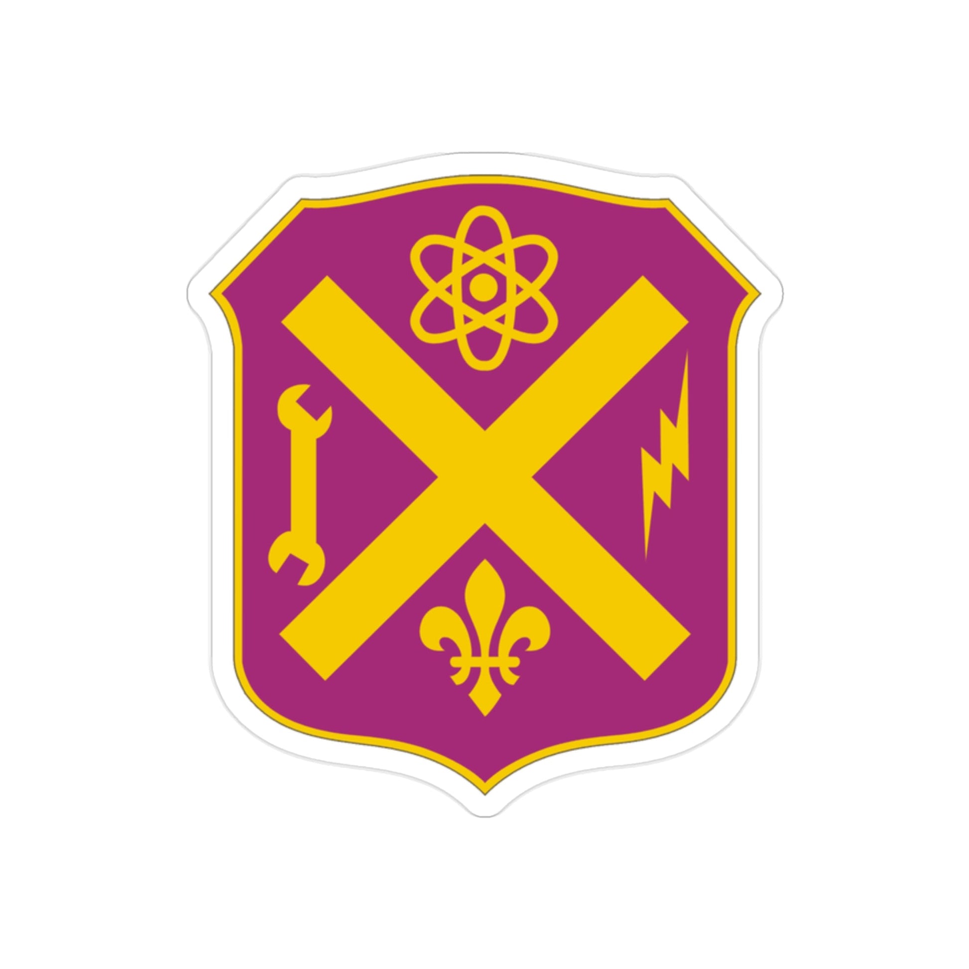 10 Ordnance Battalion (U.S. Army) REVERSE PRINT Transparent STICKER-2" × 2"-The Sticker Space