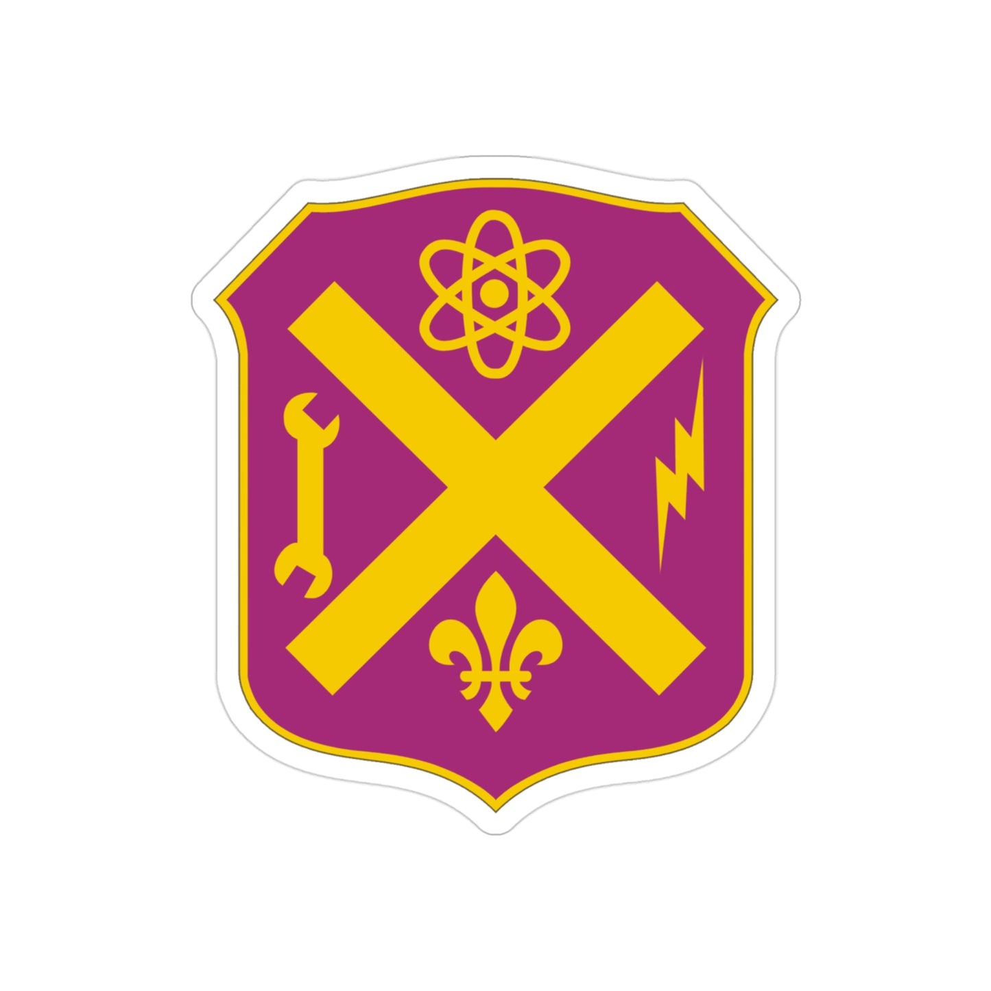 10 Ordnance Battalion (U.S. Army) REVERSE PRINT Transparent STICKER-3" × 3"-The Sticker Space