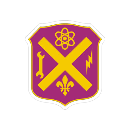 10 Ordnance Battalion (U.S. Army) REVERSE PRINT Transparent STICKER-3" × 3"-The Sticker Space