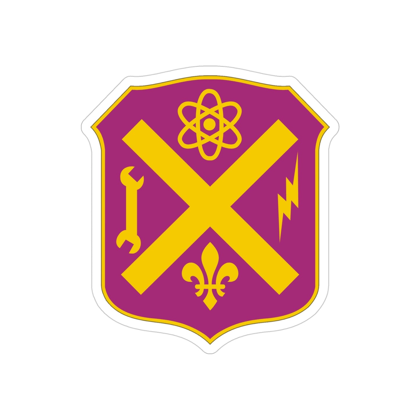 10 Ordnance Battalion (U.S. Army) REVERSE PRINT Transparent STICKER-4" × 4"-The Sticker Space