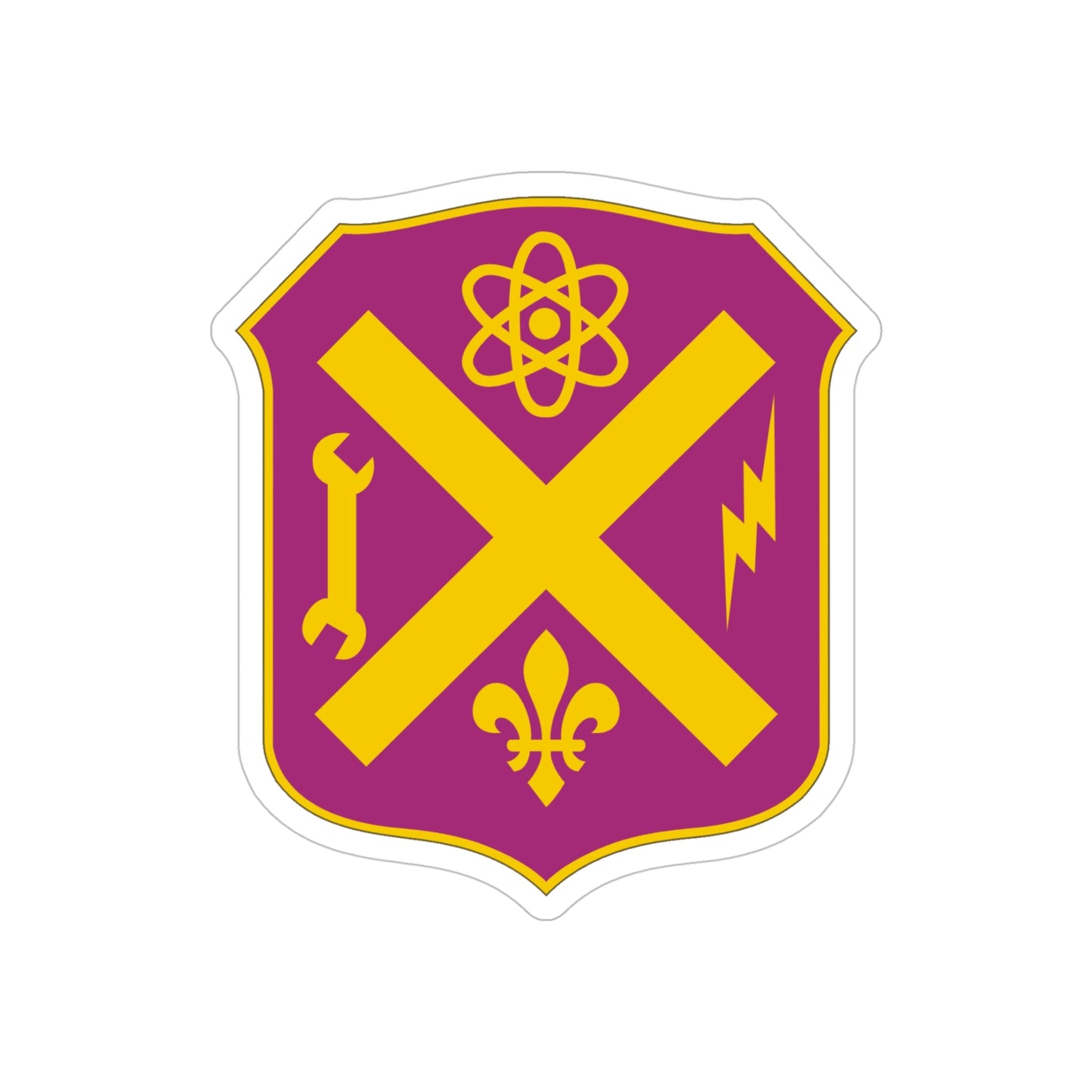 10 Ordnance Battalion (U.S. Army) REVERSE PRINT Transparent STICKER-5" × 5"-The Sticker Space