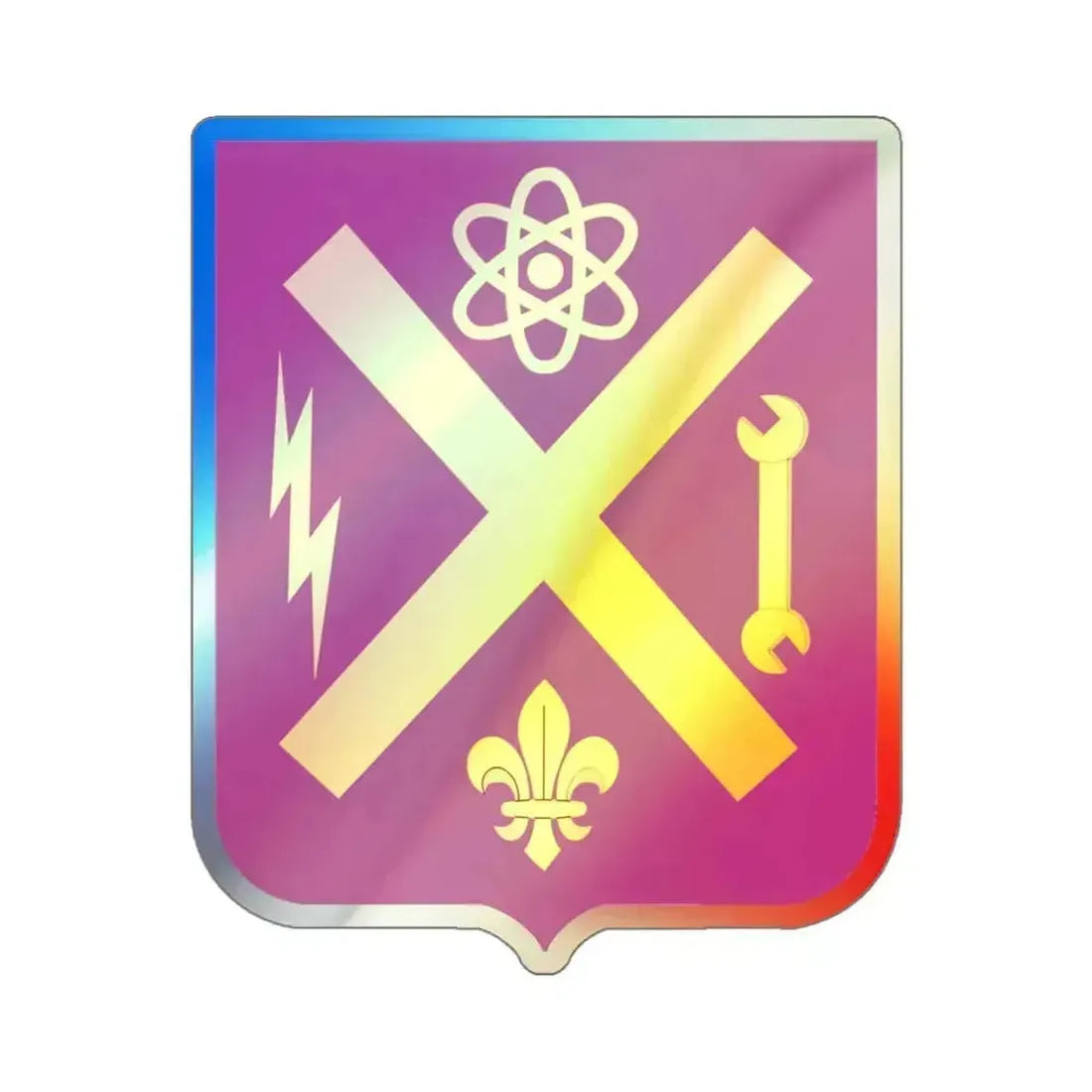 10 Ordnance Battalion v2 (U.S. Army) Holographic STICKER Die-Cut Vinyl Decal 5 Inch Holographic - The Sticker Space