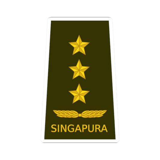 10 RSA OF08 (Singapore) (Military Rank) STICKER Vinyl Kiss-Cut Decal 2 Inch White - The Sticker Space
