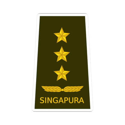 10 RSA OF08 (Singapore) (Military Rank) STICKER Vinyl Kiss-Cut Decal 3 Inch White - The Sticker Space