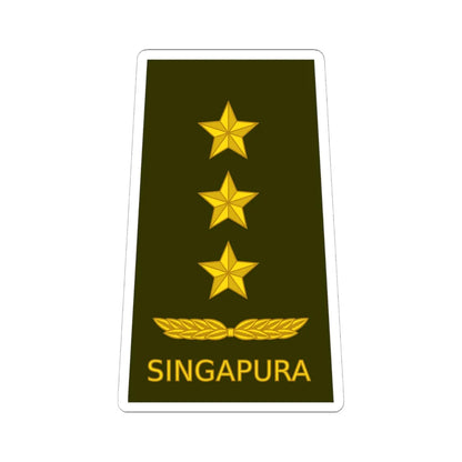 10 RSA OF08 (Singapore) (Military Rank) STICKER Vinyl Kiss-Cut Decal 6 Inch White - The Sticker Space