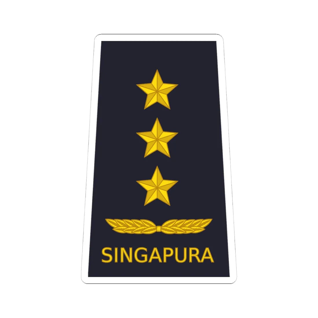 10 RSAF OF08 (Singapore) (Military Rank) STICKER Vinyl Kiss-Cut Decal 4 Inch White - The Sticker Space