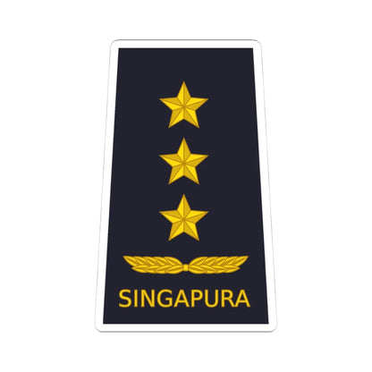 10 RSAF OF08 (Singapore) (Military Rank) STICKER Vinyl Kiss-Cut Decal 4 Inch White - The Sticker Space