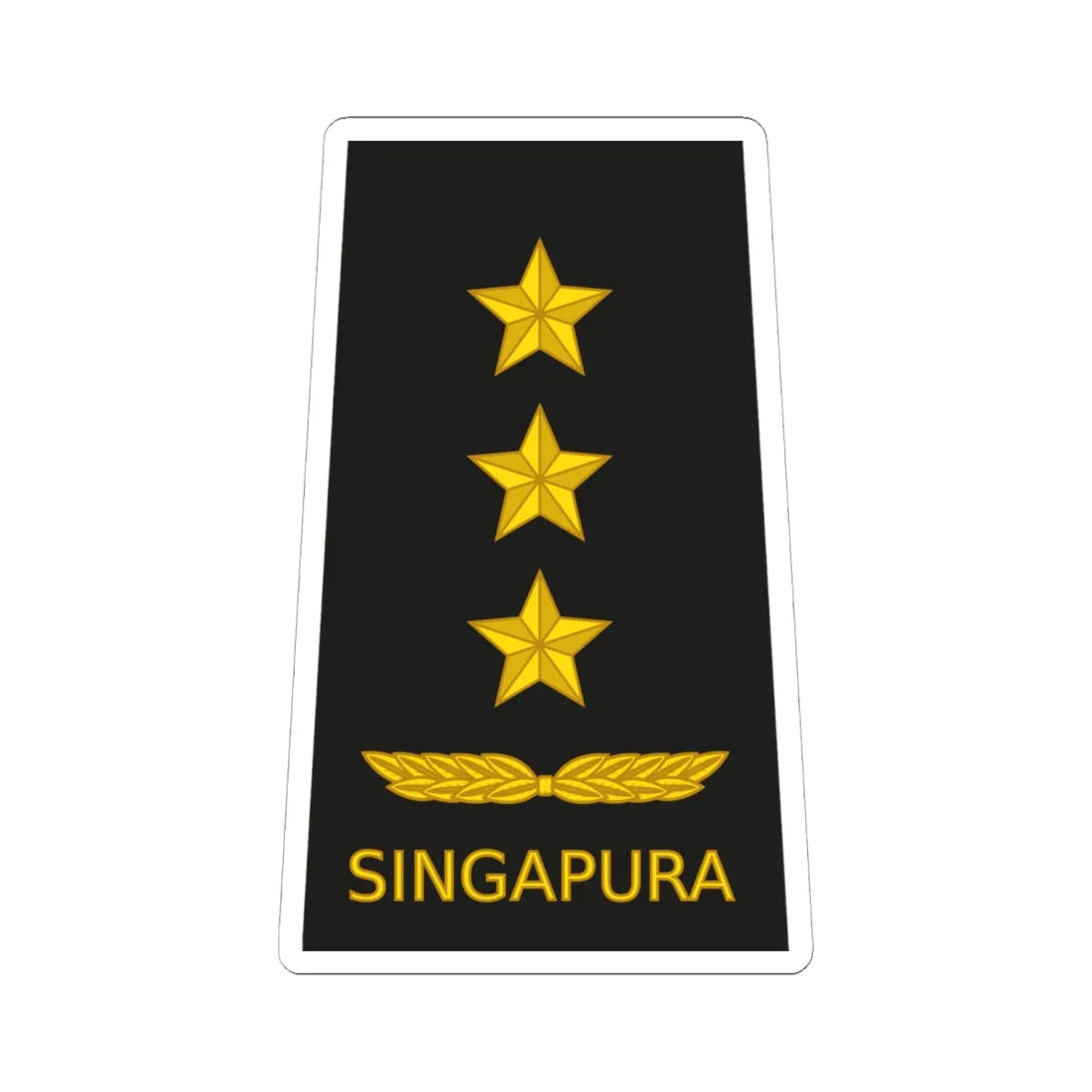 10 RSN OF08 (Singapore) (Military Rank) STICKER Vinyl Kiss-Cut Decal 6 Inch White - The Sticker Space
