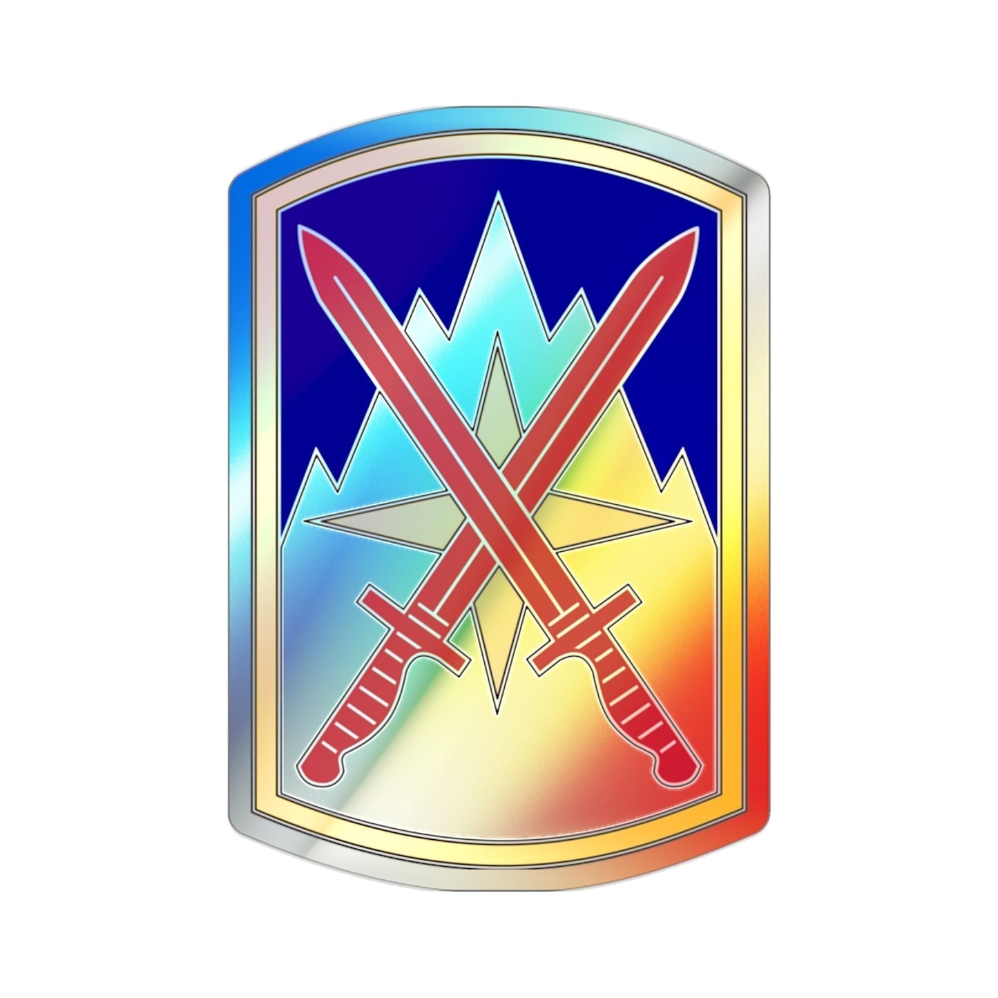 10 Sustainment Brigade (U.S. Army) Holographic STICKER Die-Cut Vinyl Decal-2 Inch-The Sticker Space