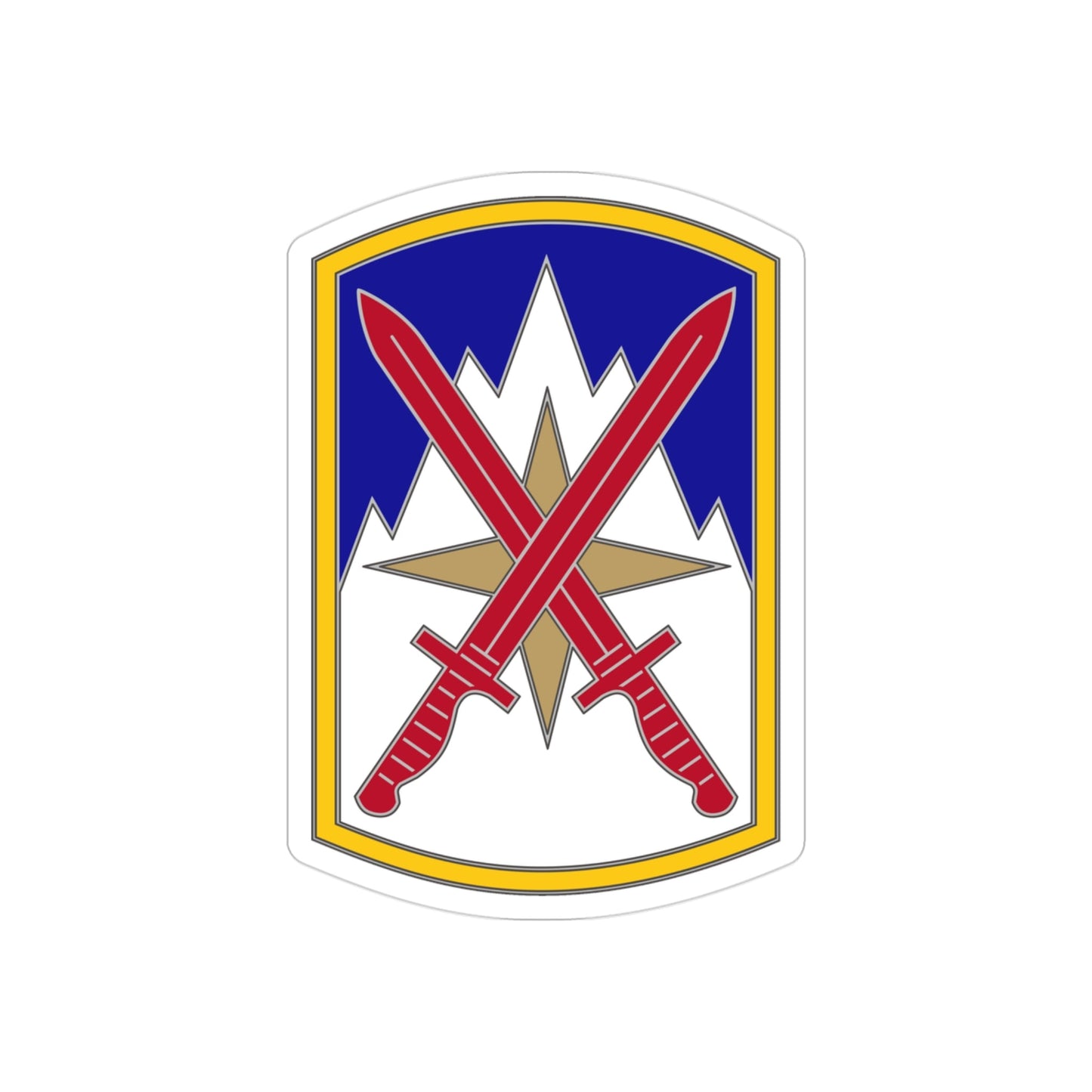 10 Sustainment Brigade (U.S. Army) REVERSE PRINT Transparent STICKER-3" × 3"-The Sticker Space