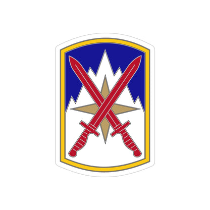 10 Sustainment Brigade (U.S. Army) REVERSE PRINT Transparent STICKER-5" × 5"-The Sticker Space