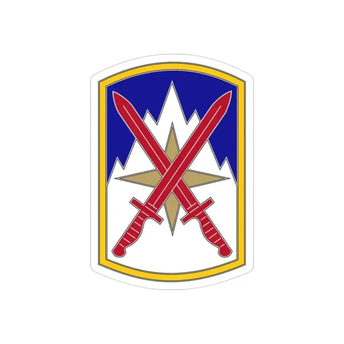 10 Sustainment Brigade (U.S. Army) REVERSE PRINT Transparent Die-Cut STICKER 3 Inch Die-Cut Transparent - The Sticker Space