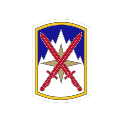 10 Sustainment Brigade (U.S. Army) REVERSE PRINT Transparent Die-Cut STICKER 4 Inch Die-Cut Transparent - The Sticker Space