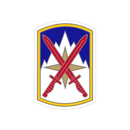 10 Sustainment Brigade (U.S. Army) REVERSE PRINT Transparent Die-Cut STICKER 5 Inch Die-Cut Transparent - The Sticker Space