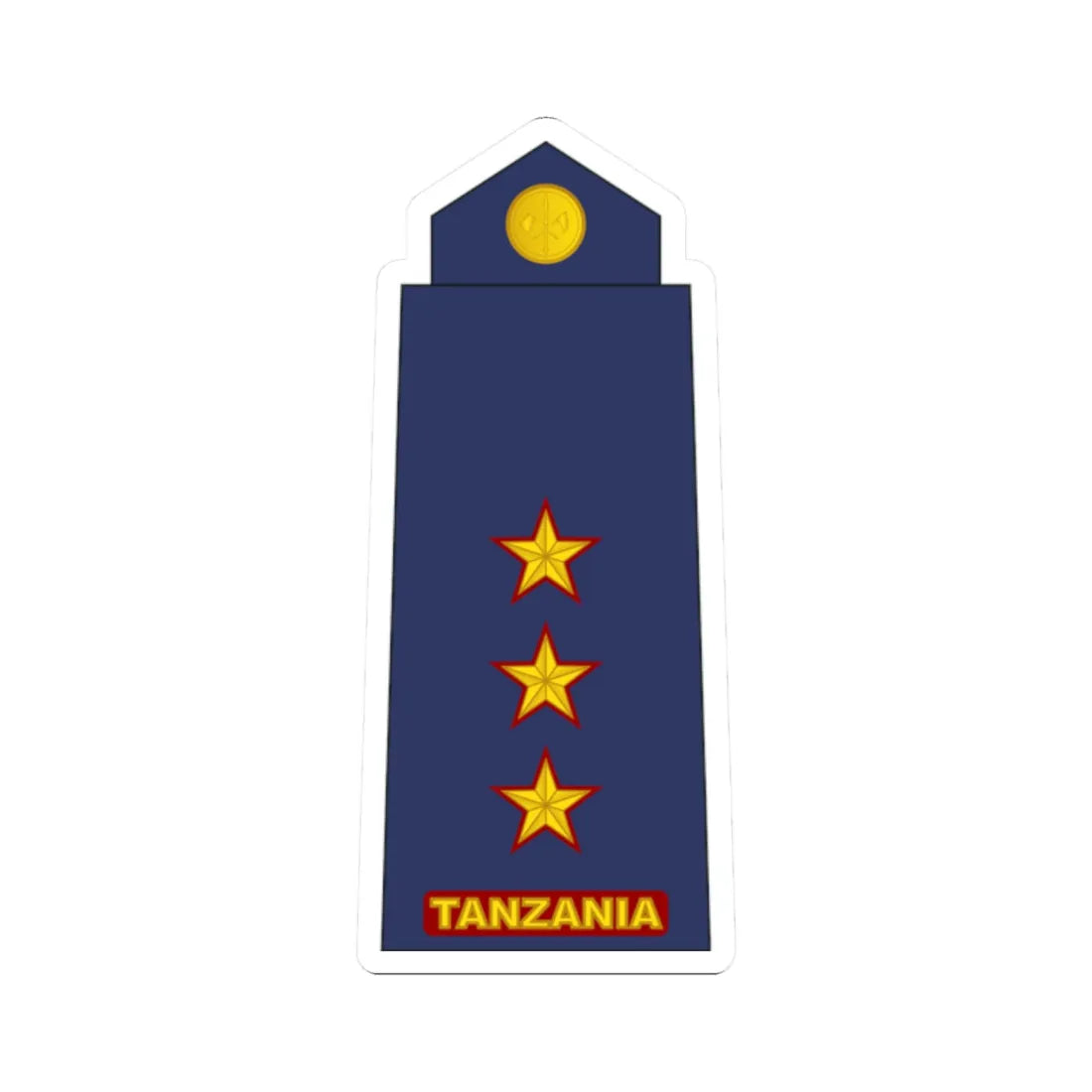 10 Tanzania Air Force CPT (Tanzania) (Military Rank) STICKER Vinyl Kiss-Cut Decal 2 Inch White - The Sticker Space