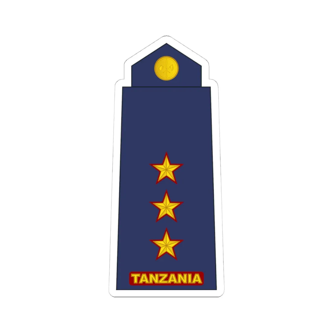 10 Tanzania Air Force CPT (Tanzania) (Military Rank) STICKER Vinyl Kiss-Cut Decal 4 Inch White - The Sticker Space