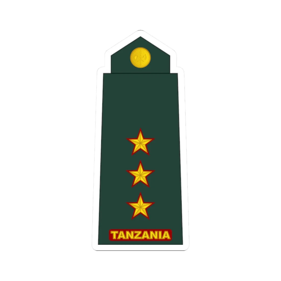 10 Tanzania Army CPT (Tanzania) (Military Rank) STICKER Vinyl Kiss-Cut Decal 2 Inch White - The Sticker Space