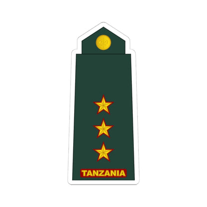 10 Tanzania Army CPT (Tanzania) (Military Rank) STICKER Vinyl Kiss-Cut Decal 6 Inch White - The Sticker Space