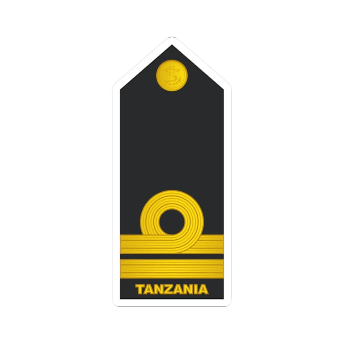 10 Tanzania Navy LT (Tanzania) (Military Rank) STICKER Vinyl Kiss-Cut Decal 2 Inch White - The Sticker Space
