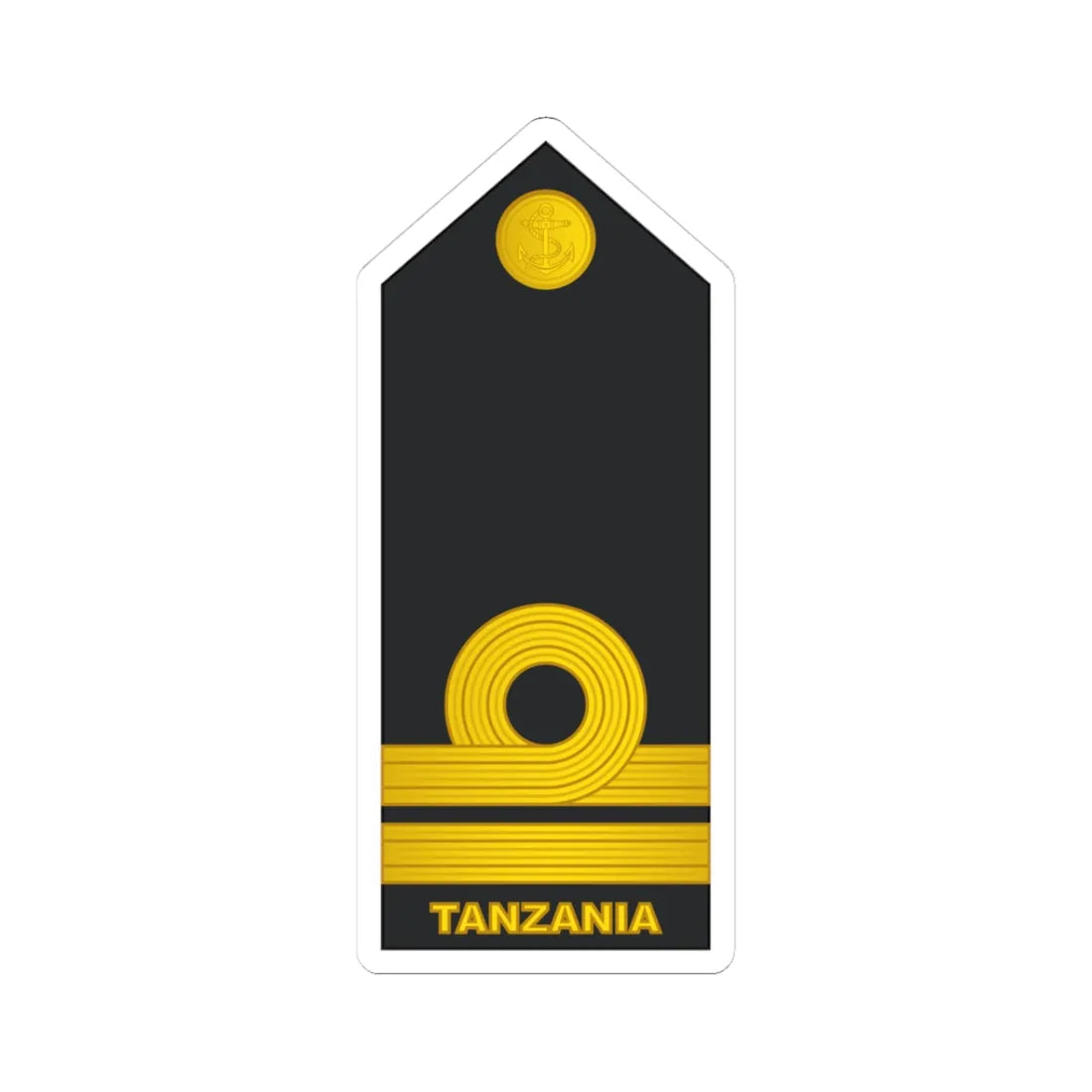 10 Tanzania Navy LT (Tanzania) (Military Rank) STICKER Vinyl Kiss-Cut Decal 3 Inch White - The Sticker Space