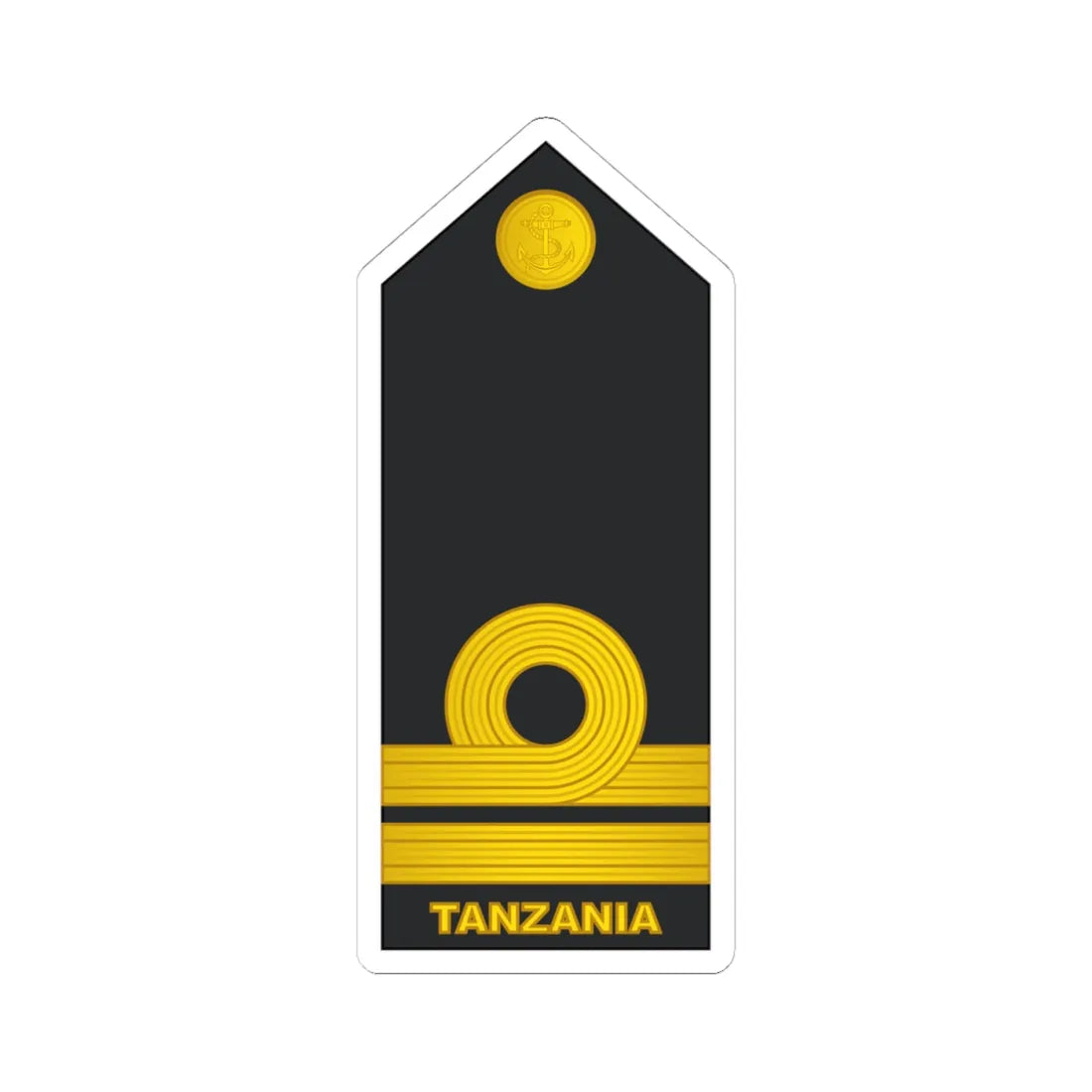 10 Tanzania Navy LT (Tanzania) (Military Rank) STICKER Vinyl Kiss-Cut Decal 4 Inch White - The Sticker Space