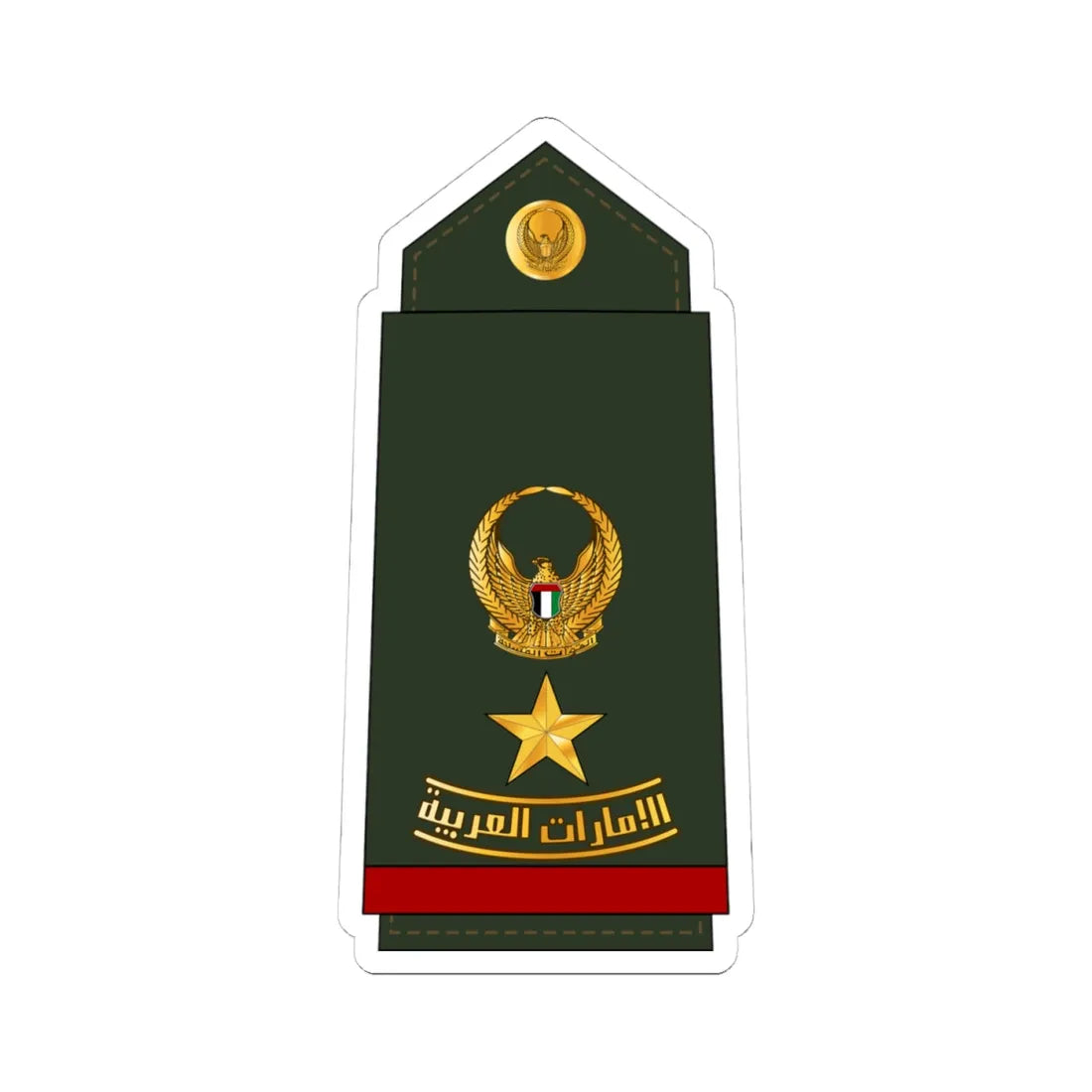 10 UAEA LTC (United Arab Emirates) (Military Rank) STICKER Vinyl Kiss-Cut Decal 4 Inch White - The Sticker Space