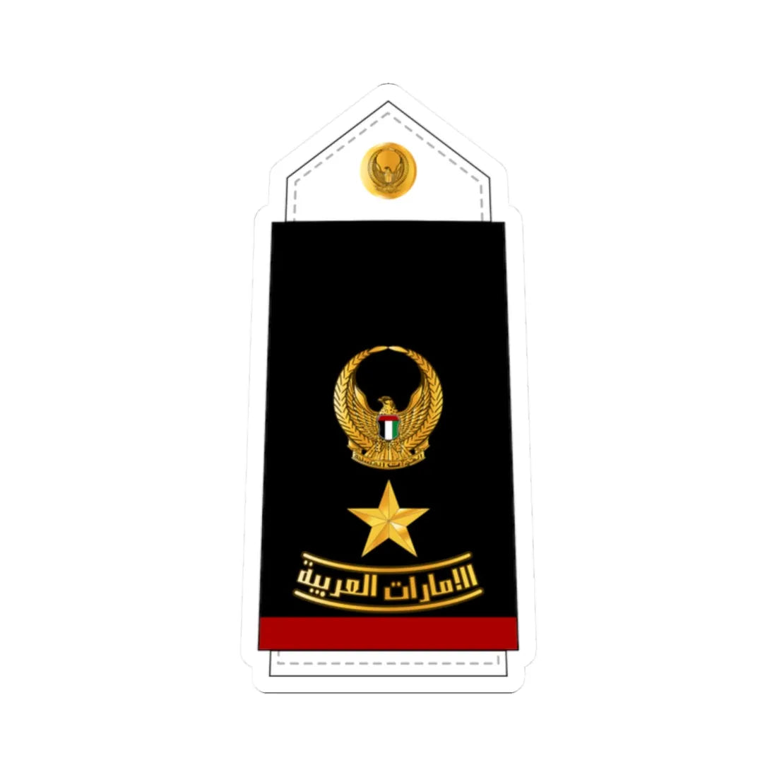 10 UAEN LTC (United Arab Emirates) (Military Rank) STICKER Vinyl Kiss-Cut Decal 2 Inch White - The Sticker Space