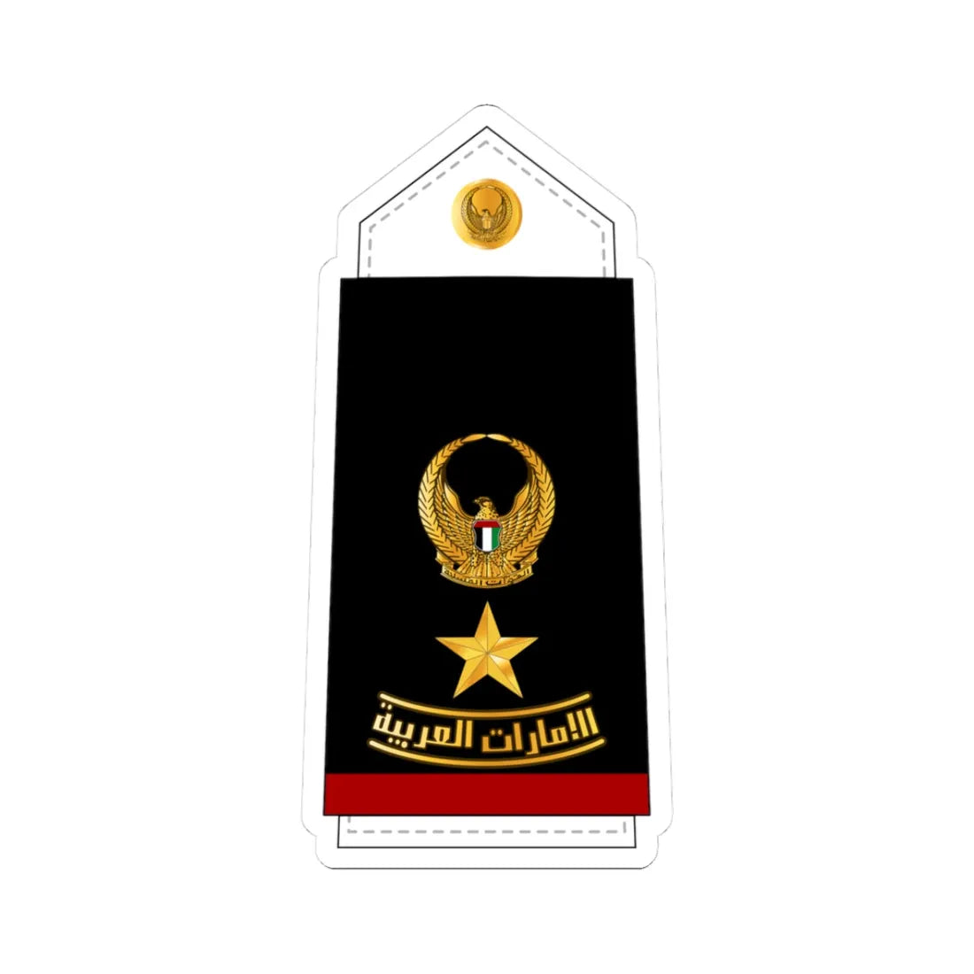 10 UAEN LTC (United Arab Emirates) (Military Rank) STICKER Vinyl Kiss-Cut Decal 3 Inch White - The Sticker Space