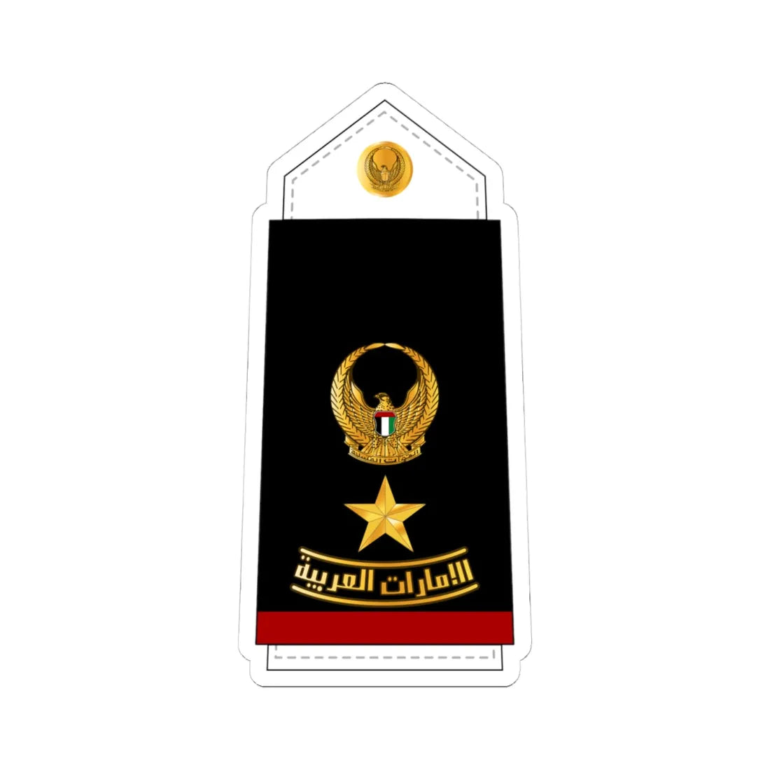 10 UAEN LTC (United Arab Emirates) (Military Rank) STICKER Vinyl Kiss-Cut Decal 4 Inch White - The Sticker Space