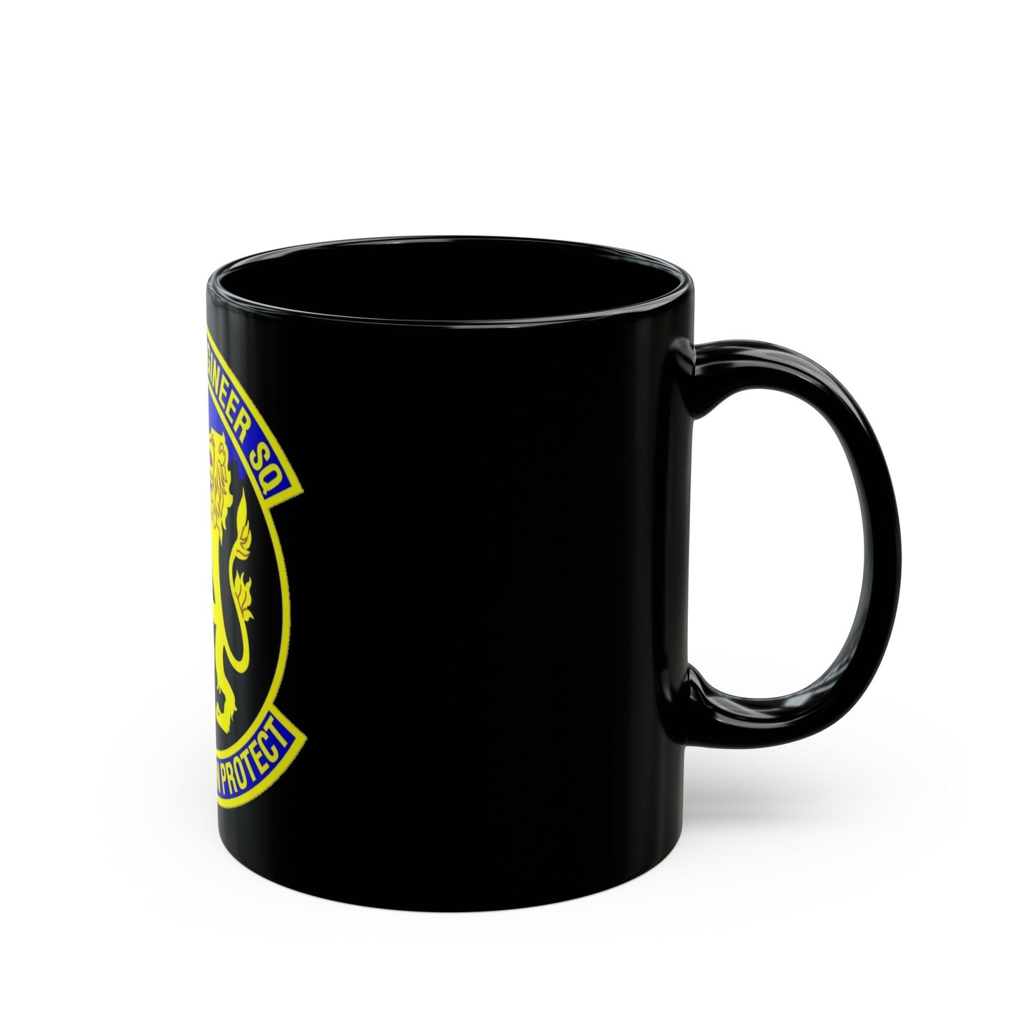 100 Civil Engineer Squadron USAFE (U.S. Air Force) Black Coffee Mug-The Sticker Space