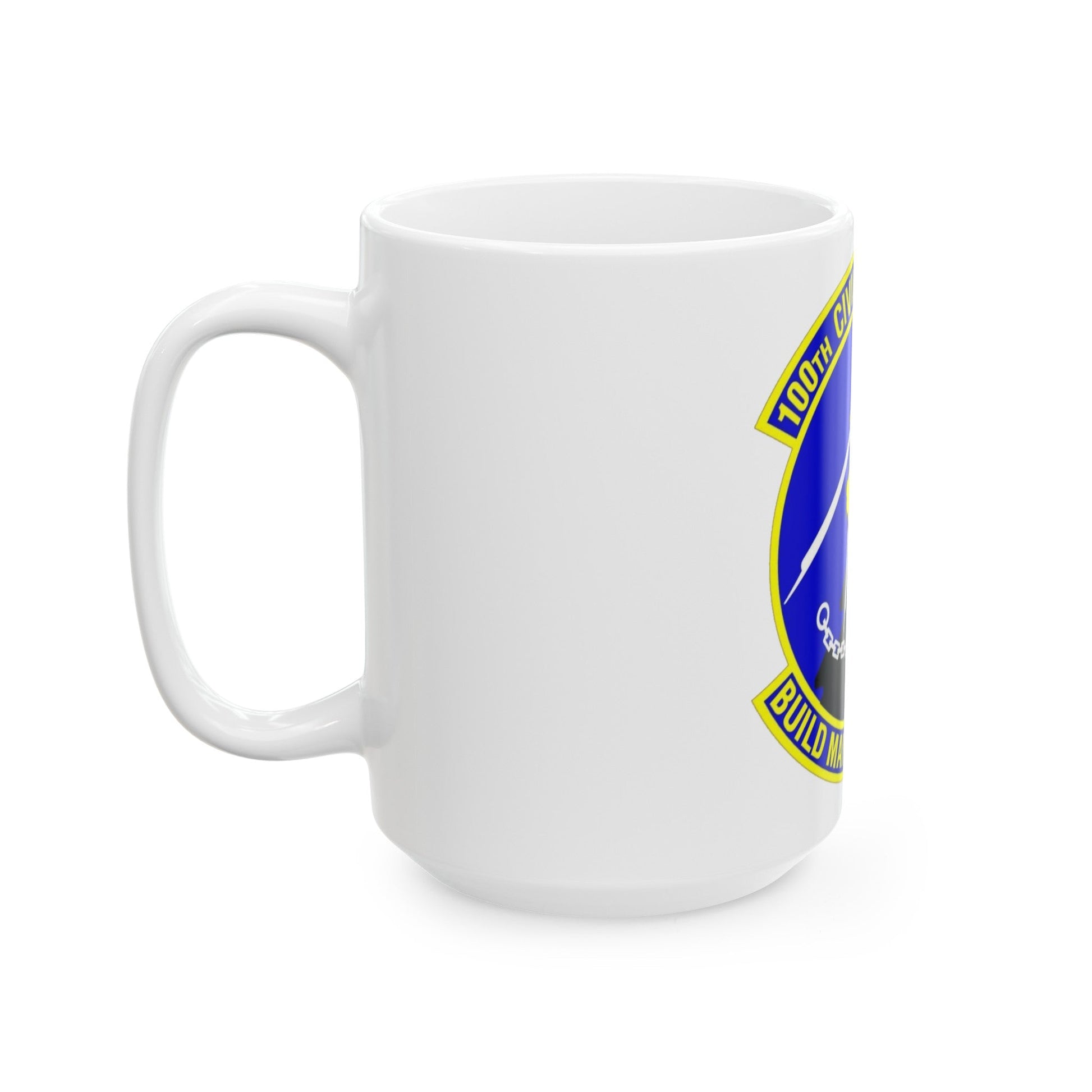 100 Civil Engineer Squadron USAFE (U.S. Air Force) White Coffee Mug-The Sticker Space