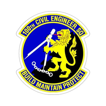 100 Civil Engineer Squadron USAFE (U.S. Air Force) STICKER Vinyl Die-Cut Decal 5 Inch - The Sticker Space