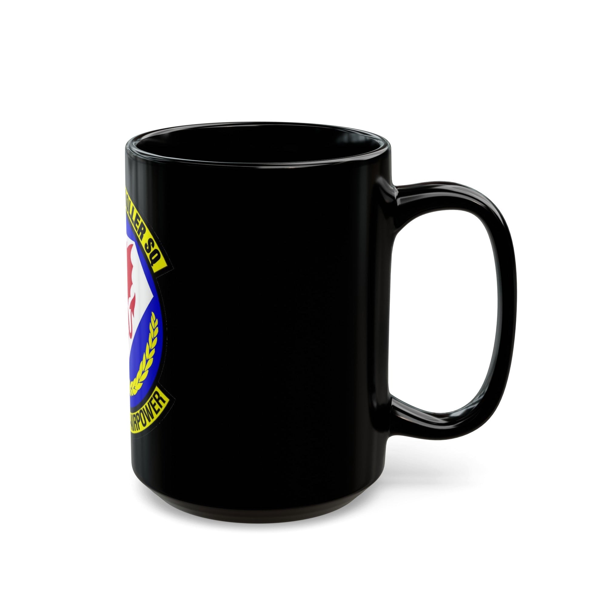 100 Comptroller Squadron USAFE (U.S. Air Force) Black Coffee Mug-The Sticker Space