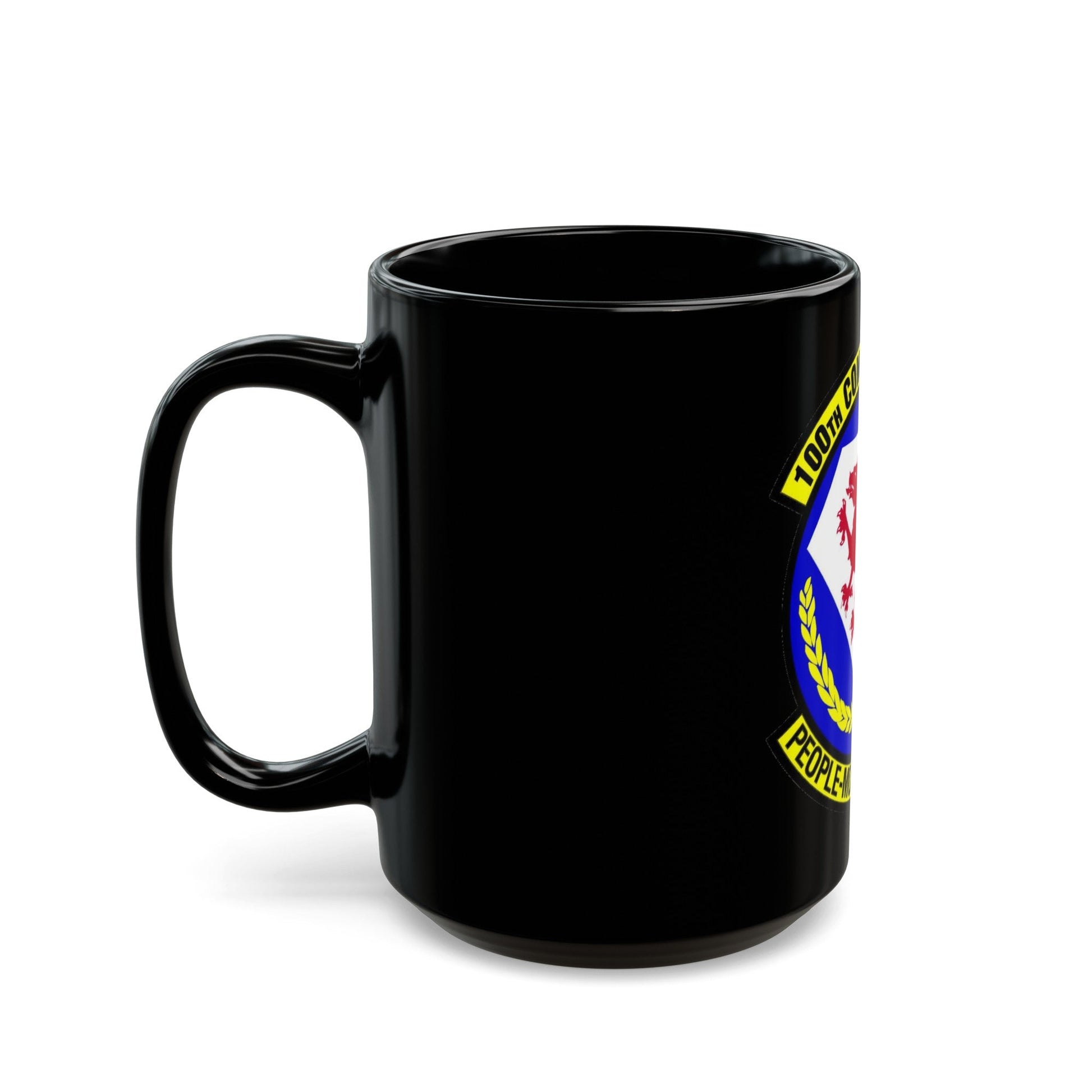 100 Comptroller Squadron USAFE (U.S. Air Force) Black Coffee Mug-The Sticker Space